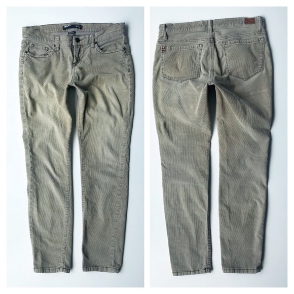 BDG Urban Outfitters Cigarette Mid Rise Cords Skinny Pants Size 29 Beige - Picture 3 of 6